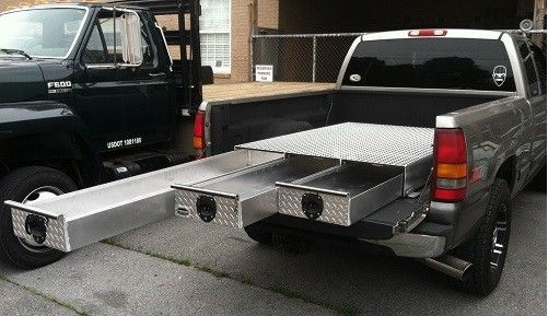 72x 40 CB72 Aluminum 2 Drawer Truck Bed Tool Box for Small Pickups